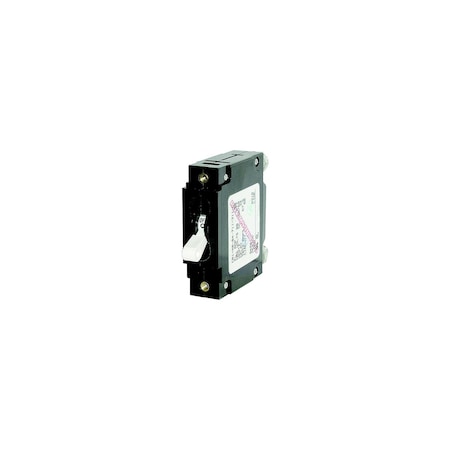 Blue Sea Systems Single Pole AC Circuit Breaker, 80 Amp, White 7248